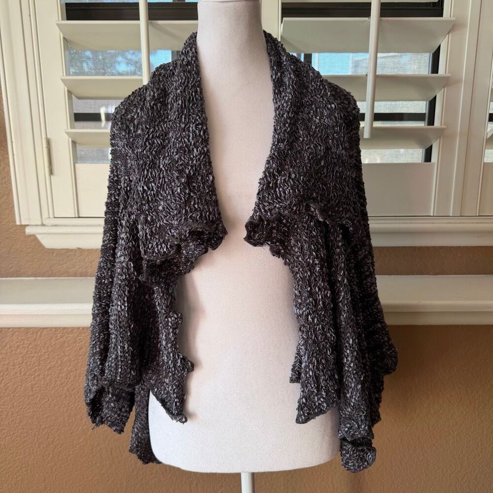 New Pretty Angel Textured Knit Open Front Cardigan Sweater Sz XL Gothic Boho